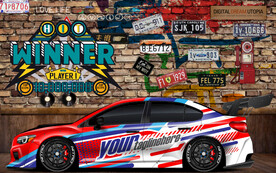 工装跑车背景墙