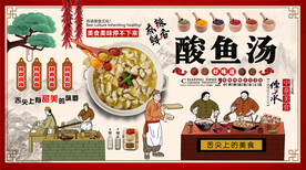 酸鱼汤背景墙
