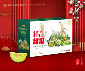 甜瓜包装 蜜瓜礼盒