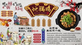 地锅鸡背景墙