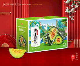甜瓜礼盒 博洋蜜瓜包装