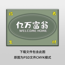 简约亿万富翁地垫图案