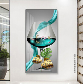 酒杯装饰画