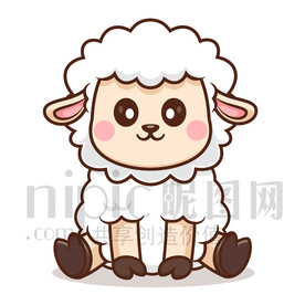 可爱卡通小绵羊小动物