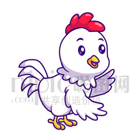 可爱卡通小鸡