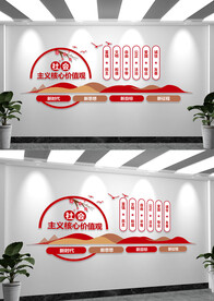 社会主义核心价值文化墙