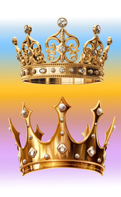 单层免抠透明金色黄金皇冠