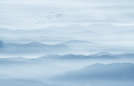 简约山水画背景墙