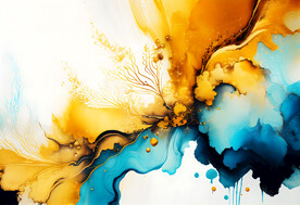 黄色渐变抽象波浪背景