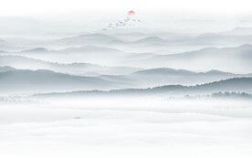 水墨画电视背景墙