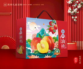 桃子礼盒 油桃包装