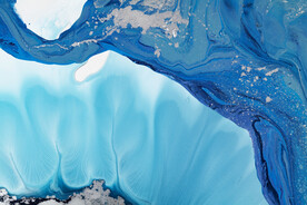 蓝色水彩水墨装饰画背景