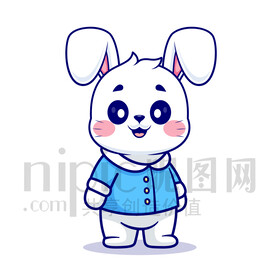 可爱卡通小白兔
