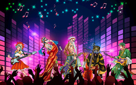 工装国潮音乐背景墙