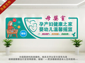 月子会所关爱母婴文化墙