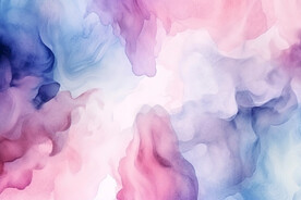 蓝紫色水彩水墨画背景