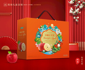 苹果包装 红富士礼盒
