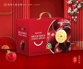 苹果包装 红富士礼盒