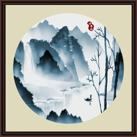 水墨山水无框画