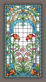 蒂凡尼教堂彩色玻璃艺术图案
