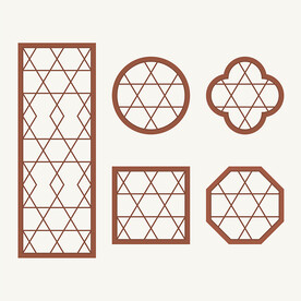 中式花纹 窗花格 镂空隔断