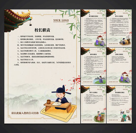 学校职责 制度展板