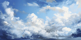 蓝天水墨白云背景