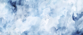 蓝色渐变水彩水墨背景