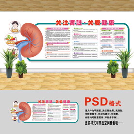 医院文化墙 慢性肾脏病