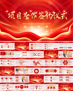 项目合作签约仪式项目启动ppt