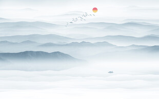 水墨山水画山水