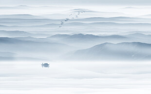 水墨山水画背景墙画