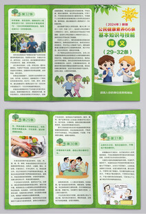 新版健康66条释义三折页