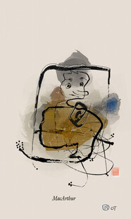 原创现代抽象奶油肌理风客厅玄关