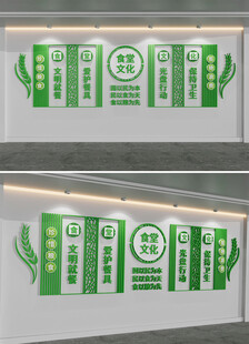 食堂文化墙珍惜粮食光盘行动