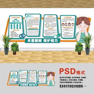 医院文化墙 保护视力