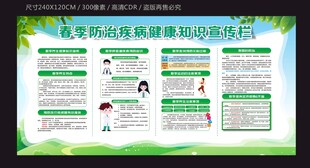 春季防治疾病健康宣传栏