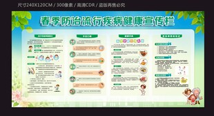 春季防治流行疾病健康宣传栏