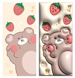 卡通熊手机壁纸