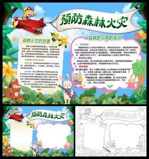 预防森林火灾小报