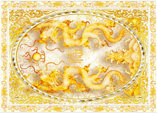 中式双龙戏珠精美图案