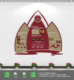 企业餐饮美食文化墙