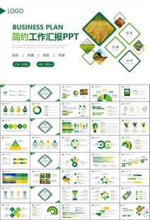 绿色农业产业总结计划ppt模板