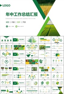 绿色农业产业总结计划ppt模板
