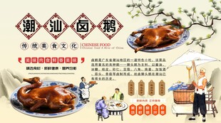 潮汕卤鹅背景墙