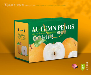 秋月梨礼盒 梨包装