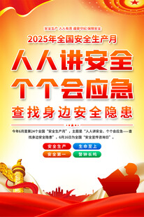 安全生产月宣传海报