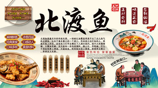 北渡鱼背景墙