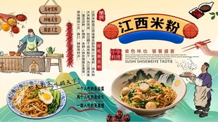 江西米粉背景墙