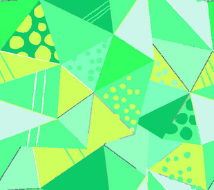 清新几何绿色拼接图案